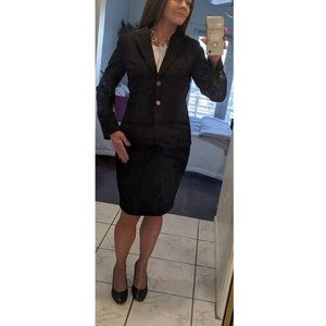 Tahari ASL Suit (Blazer and Skirt), Black, Size 4P